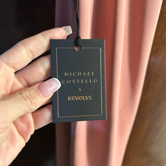 Salmon, color, mid length dress .From Revolve, size small , never worn - Picture 3 of 4